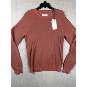 Kenneth Cole Sweater Mens Large Deep Pink Crewneck Lightweight Pullover New